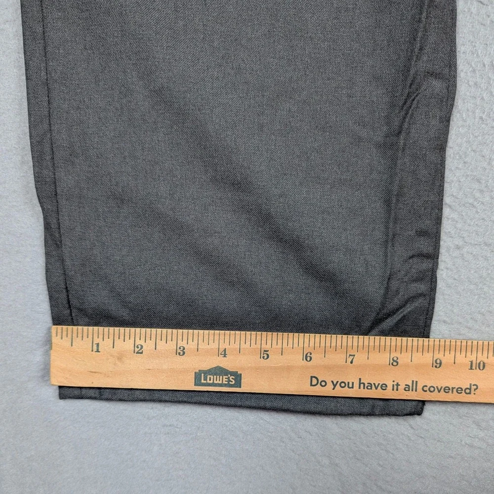 Santonelli Loro Piana Wool Dress Pant Mens 42x32 Grey Roma Flat Front Made Italy